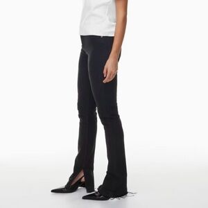 RE/DONE 70s High Rise Skinny Boot with Slit in Black